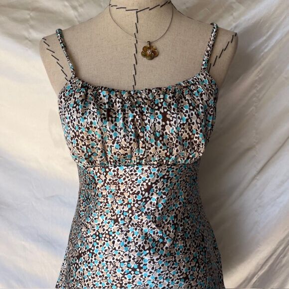 Iz Byer California Brown and blue y2k tank top - Picture 2 of 7